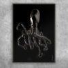 002 BLACK OCTOPUS : Poster Qualité Musée Encadré Métal